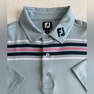 FootJoy Men's Short Sleeve Golf Shirt XL Blue/Gray